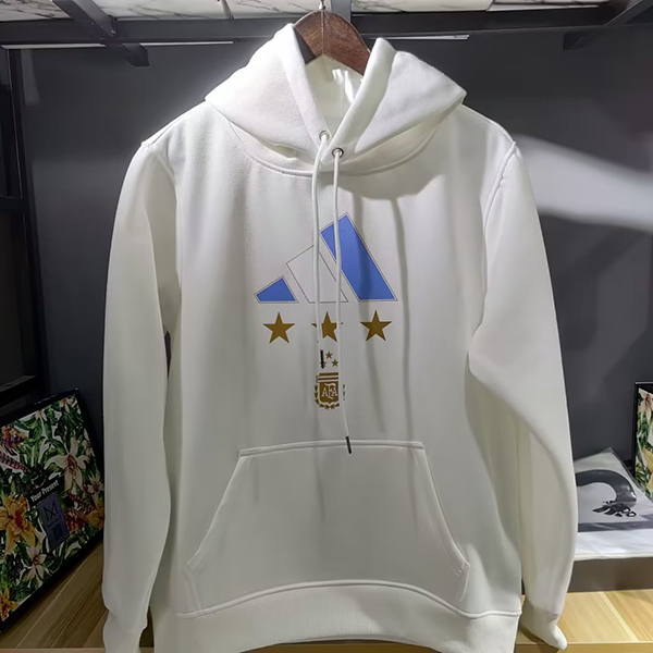 AAA Quality Argentina 22/23 Hoodie - White/Sky Blue